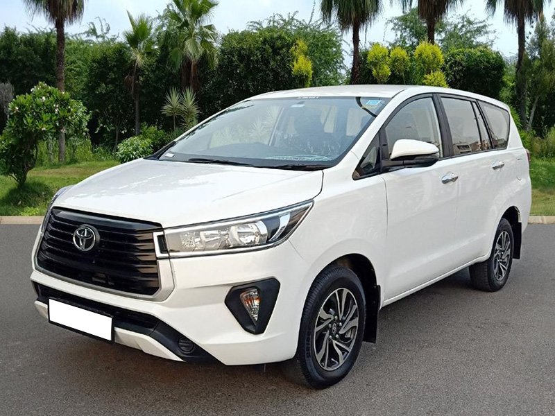 Toyota Innova premium MPV in white color for comfortable travel